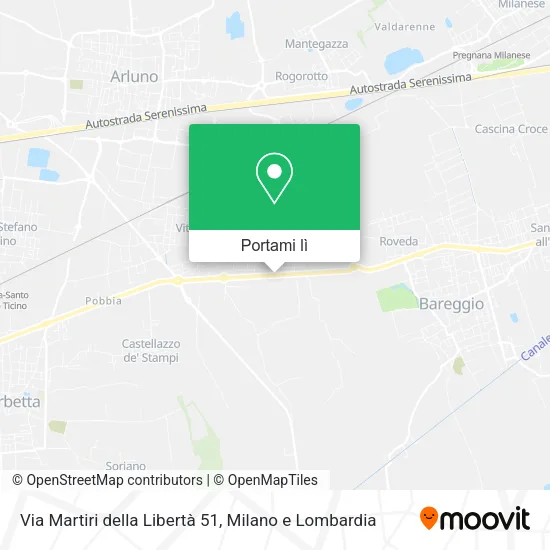 Mappa Via Martiri della Libertà 51