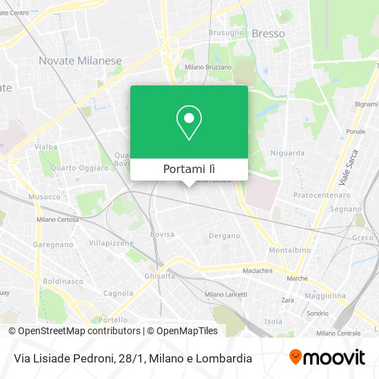 Mappa Via Lisiade Pedroni, 28/1