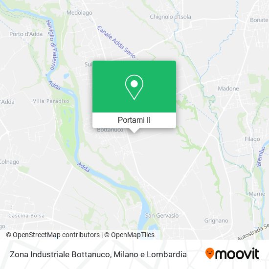 Mappa Zona Industriale Bottanuco