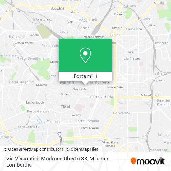 Mappa Via Visconti di Modrone Uberto 38