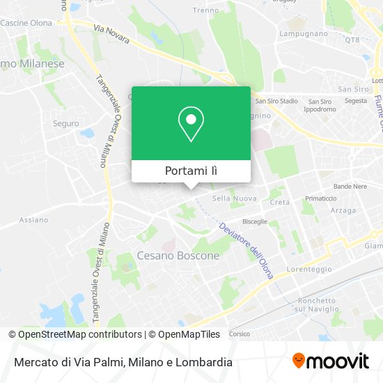 Mappa Mercato di Via Palmi