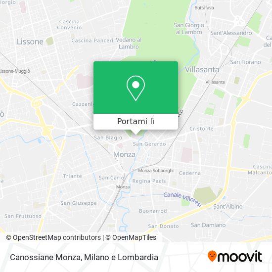 Mappa Canossiane Monza