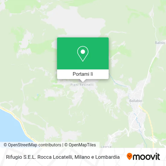 Mappa Rifugio S.E.L. Rocca Locatelli