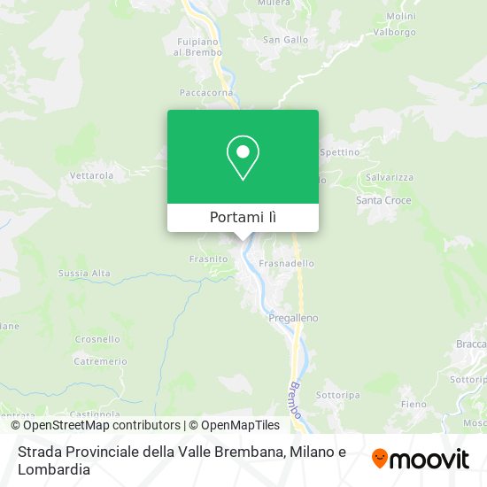 Mappa Strada Provinciale della Valle Brembana