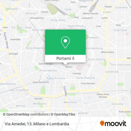 Mappa Via Amedei, 13