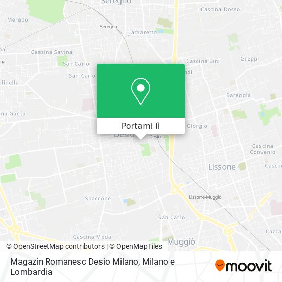 Mappa Magazin Romanesc Desio Milano