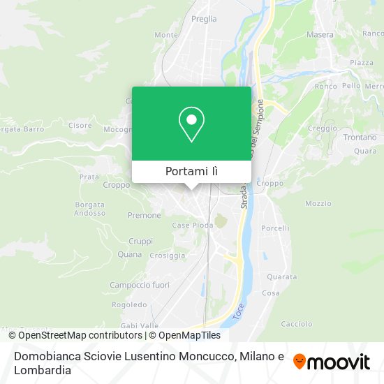 Mappa Domobianca Sciovie Lusentino Moncucco