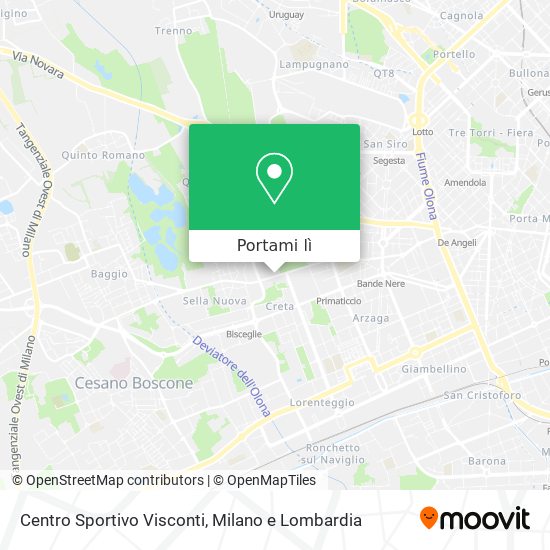 Mappa Centro Sportivo Visconti