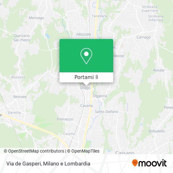 Mappa Via de Gasperi