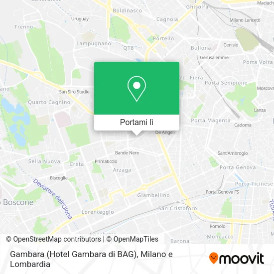 Mappa Gambara (Hotel Gambara di BAG)
