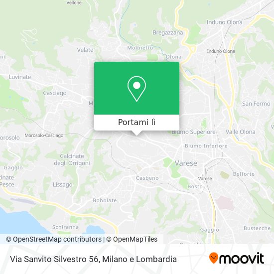 Mappa Via Sanvito Silvestro 56
