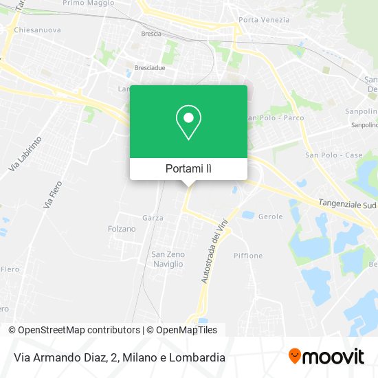 Mappa Via Armando Diaz, 2