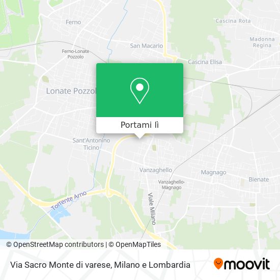 Mappa Via Sacro Monte di varese