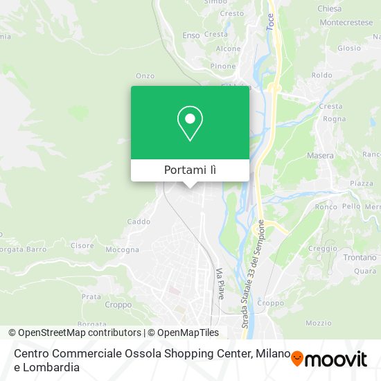 Mappa Centro Commerciale Ossola Shopping Center
