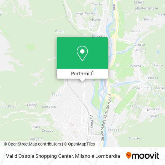 Mappa Val d'Ossola Shopping Center