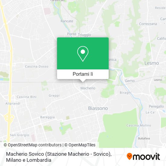 Mappa Macherio Sovico (Stazione Macherio - Sovico)