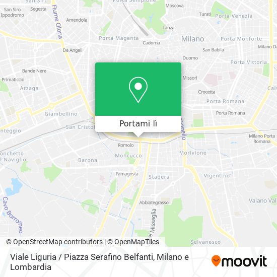 Mappa Viale Liguria / Piazza Serafino Belfanti