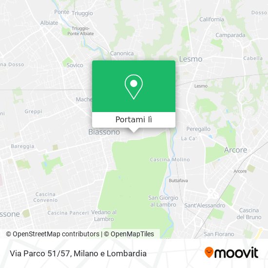 Mappa Via Parco 51/57