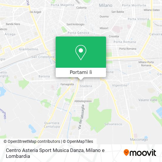 Mappa Centro Asteria Sport Musica Danza
