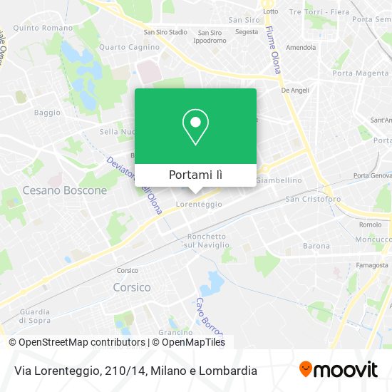 Mappa Via Lorenteggio, 210/14