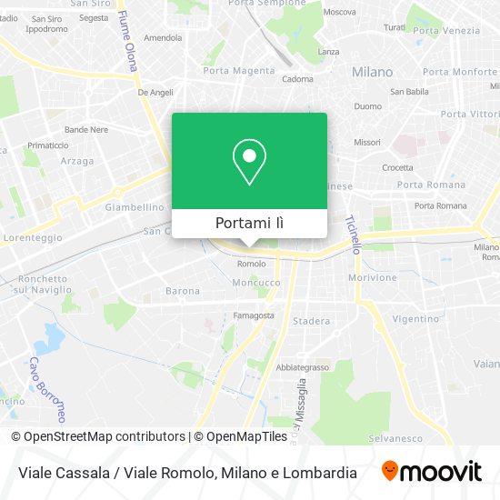 Mappa Viale Cassala / Viale Romolo