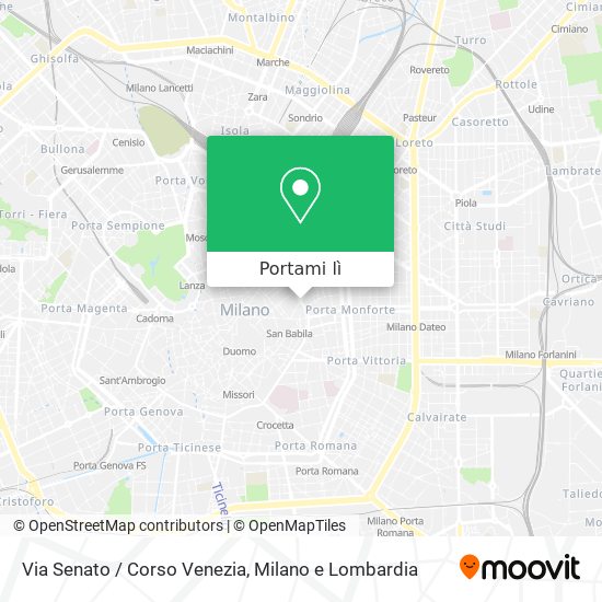 Mappa Via Senato / Corso Venezia