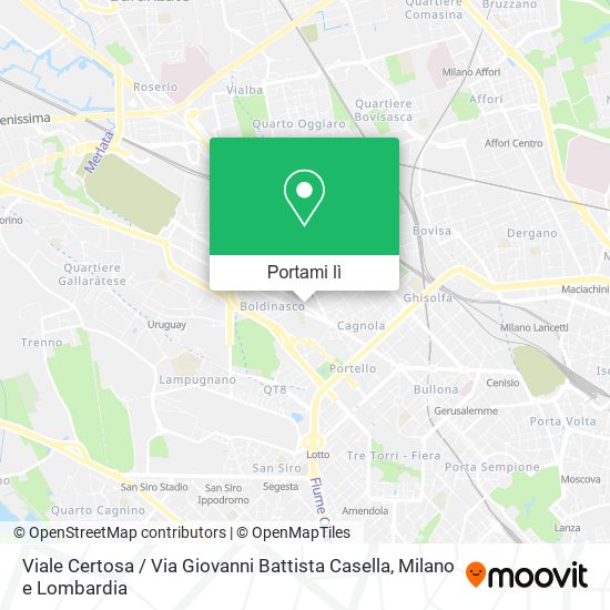Mappa Viale Certosa / Via Giovanni Battista Casella