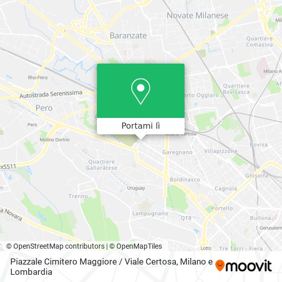 Mappa Piazzale Cimitero Maggiore / Viale Certosa
