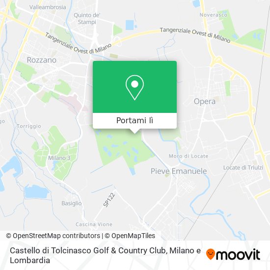 Mappa Castello di Tolcinasco Golf & Country Club