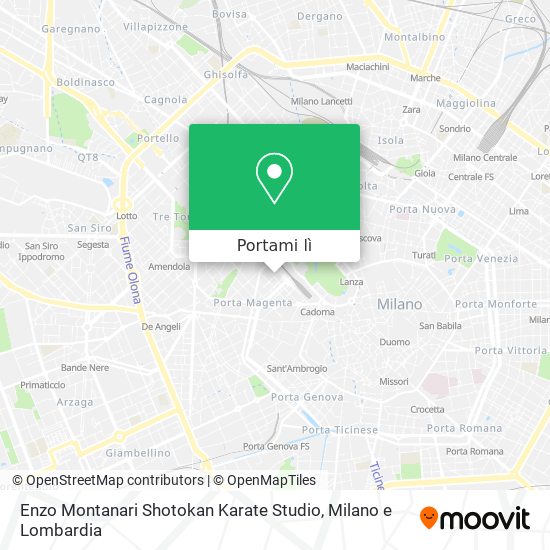 Mappa Enzo Montanari Shotokan Karate Studio