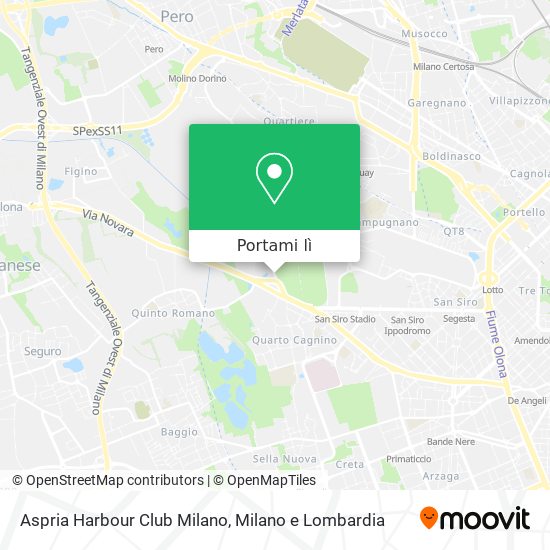 Mappa Aspria Harbour Club Milano