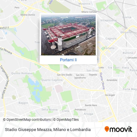 Mappa Stadio Giuseppe Meazza