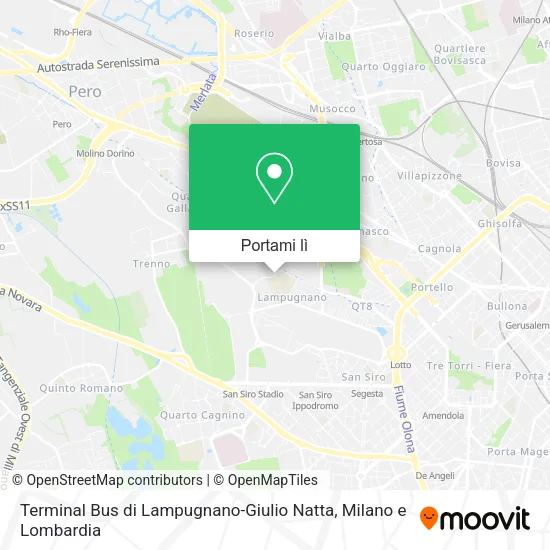 Mappa Terminal Bus di Lampugnano-Giulio Natta
