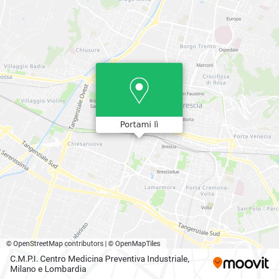 Mappa C.M.P.I. Centro Medicina Preventiva Industriale