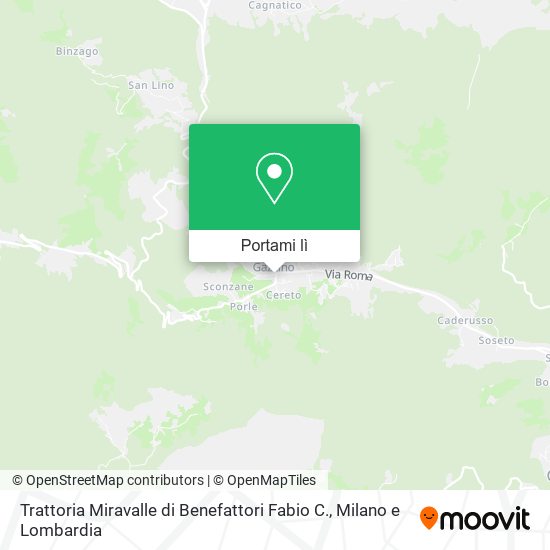 Mappa Trattoria Miravalle di Benefattori Fabio C.