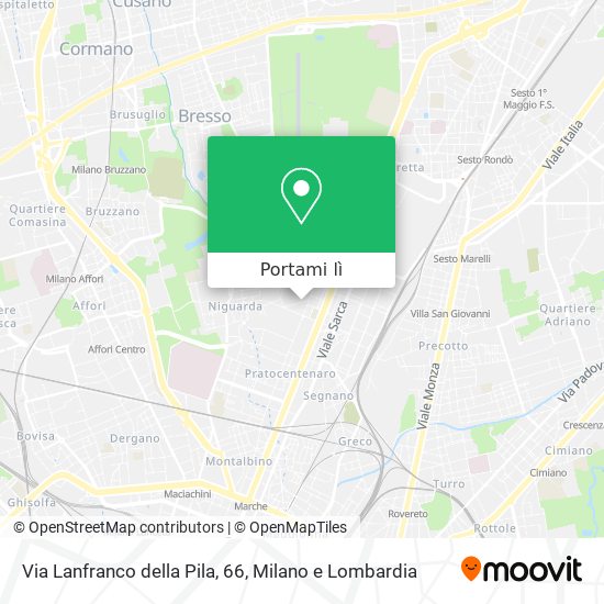 Mappa Via Lanfranco della Pila, 66