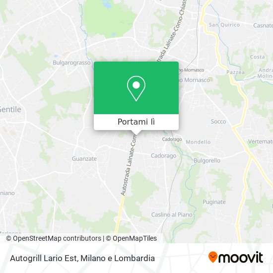 Mappa Autogrill Lario Est