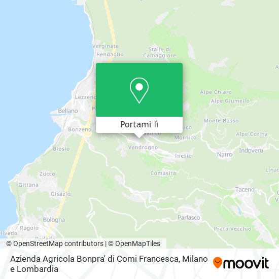 Mappa Azienda Agricola Bonpra' di Comi Francesca