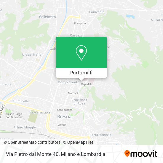 Mappa Via Pietro dal Monte 40
