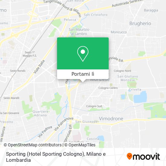 Mappa Sporting (Hotel Sporting Cologno)
