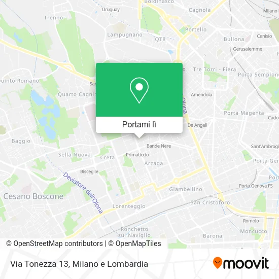 Mappa Via Tonezza 13
