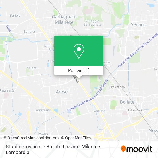 Mappa Strada Provinciale Bollate-Lazzate