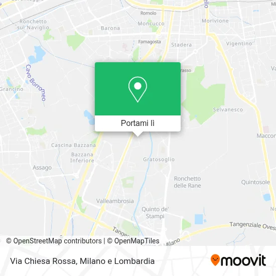 Mappa Via Chiesa Rossa