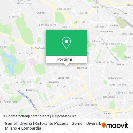 Mappa Gemelli Diversi (Ristorante Pizzeria I Gemelli Diversi)
