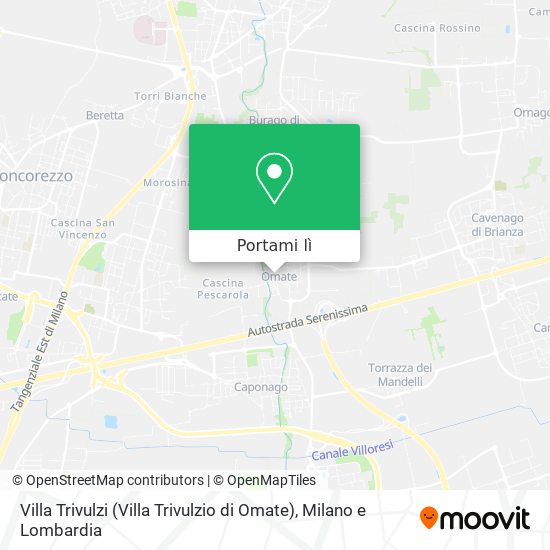 Mappa Villa Trivulzi (Villa Trivulzio di Omate)
