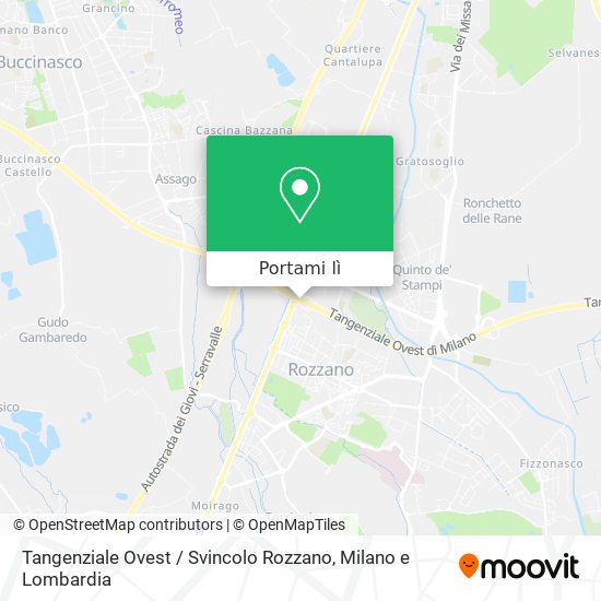 Mappa Tangenziale Ovest / Svincolo Rozzano