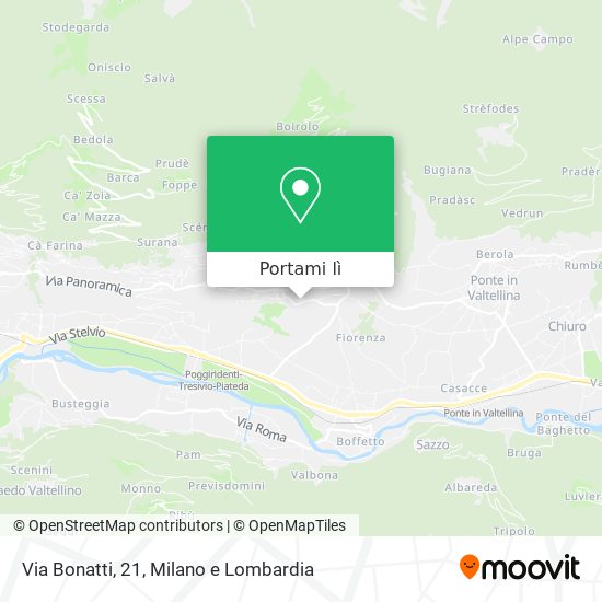Mappa Via Bonatti, 21
