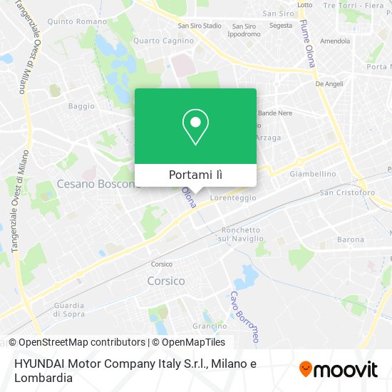 Mappa HYUNDAI Motor Company Italy S.r.l.