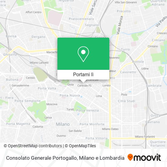 Mappa Consolato Generale Portogallo