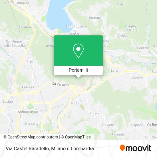 Mappa Via Castel Baradello